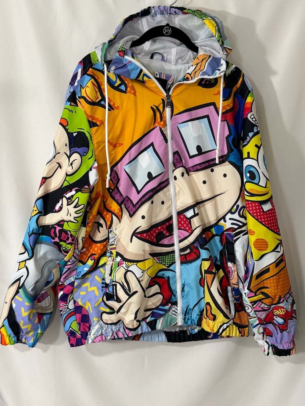 Members Only Nickelodeon Windbreaker Jacket Size XL Multi